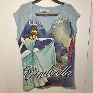 Disneyland Resort Vintage Y2K Cinderella Oversized Kids Sleep Shirt Or Baby Tank